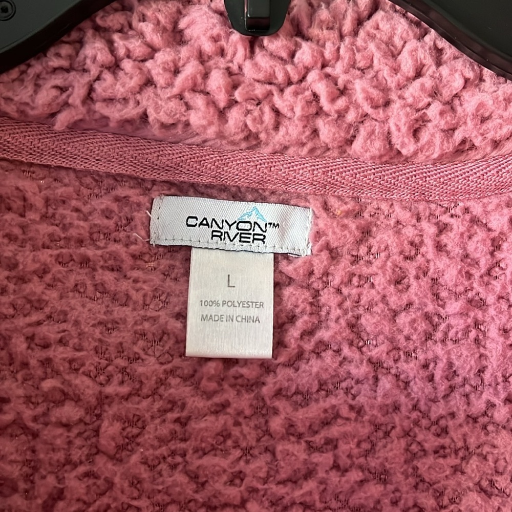 canyon river Cozy Pink Sherpa Pullover teddy sweater - Picture 3 of 6